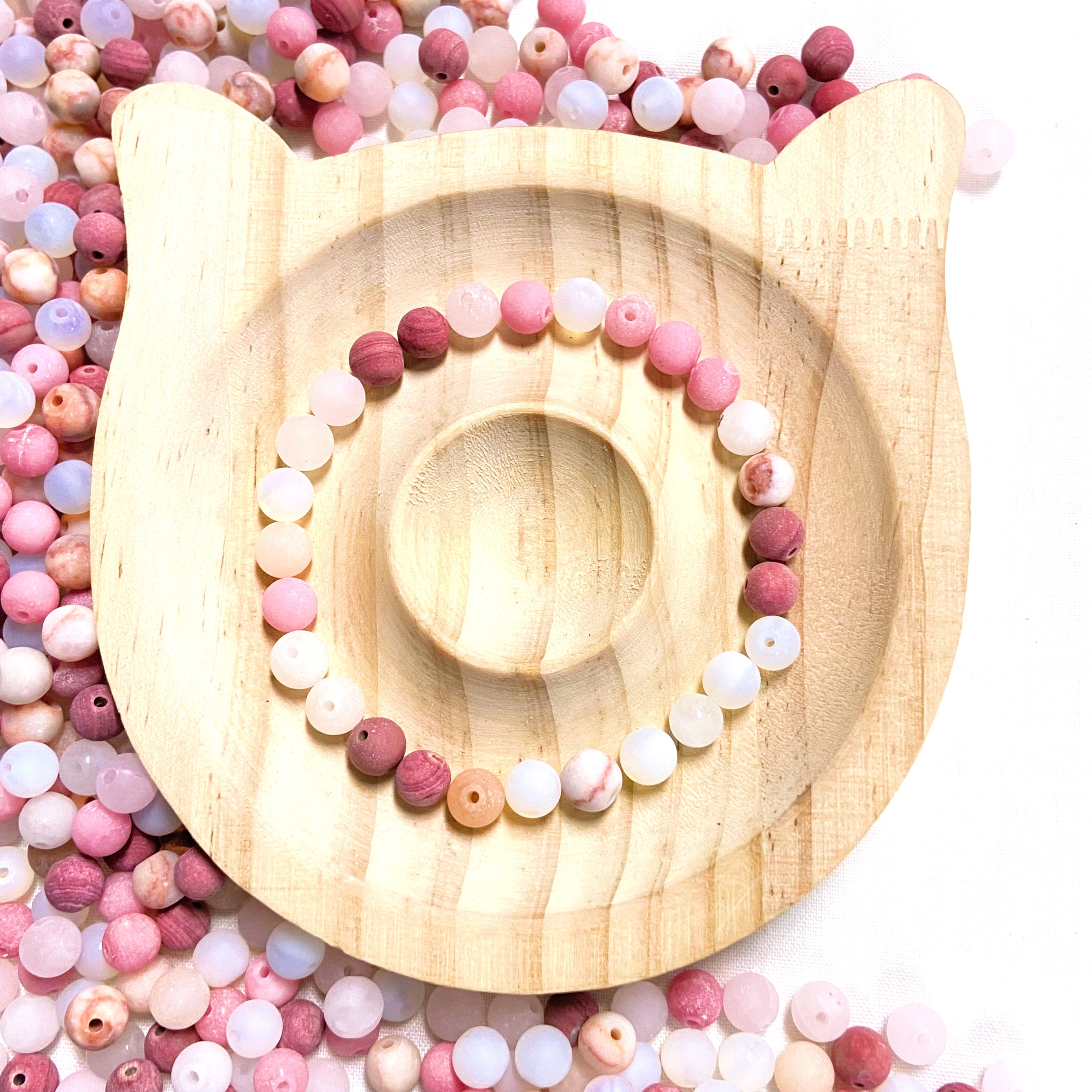 Crystal Matte Rose 6mm